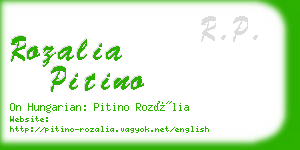 rozalia pitino business card